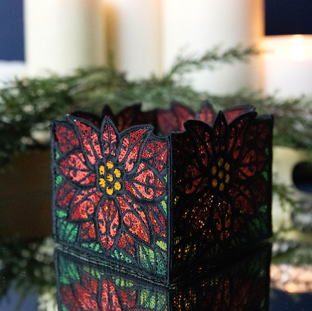 3D Poinsettia Lantern (Lace)