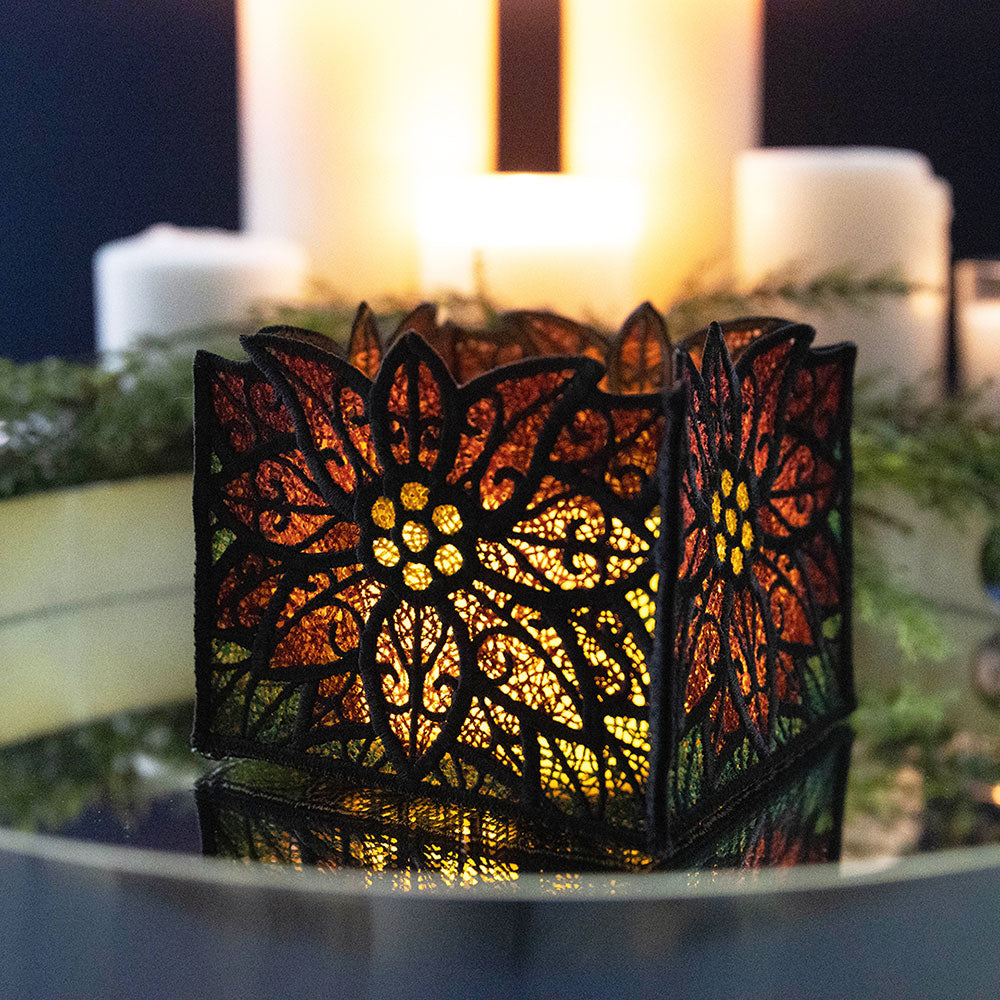 3D Poinsettia Lantern (Lace)