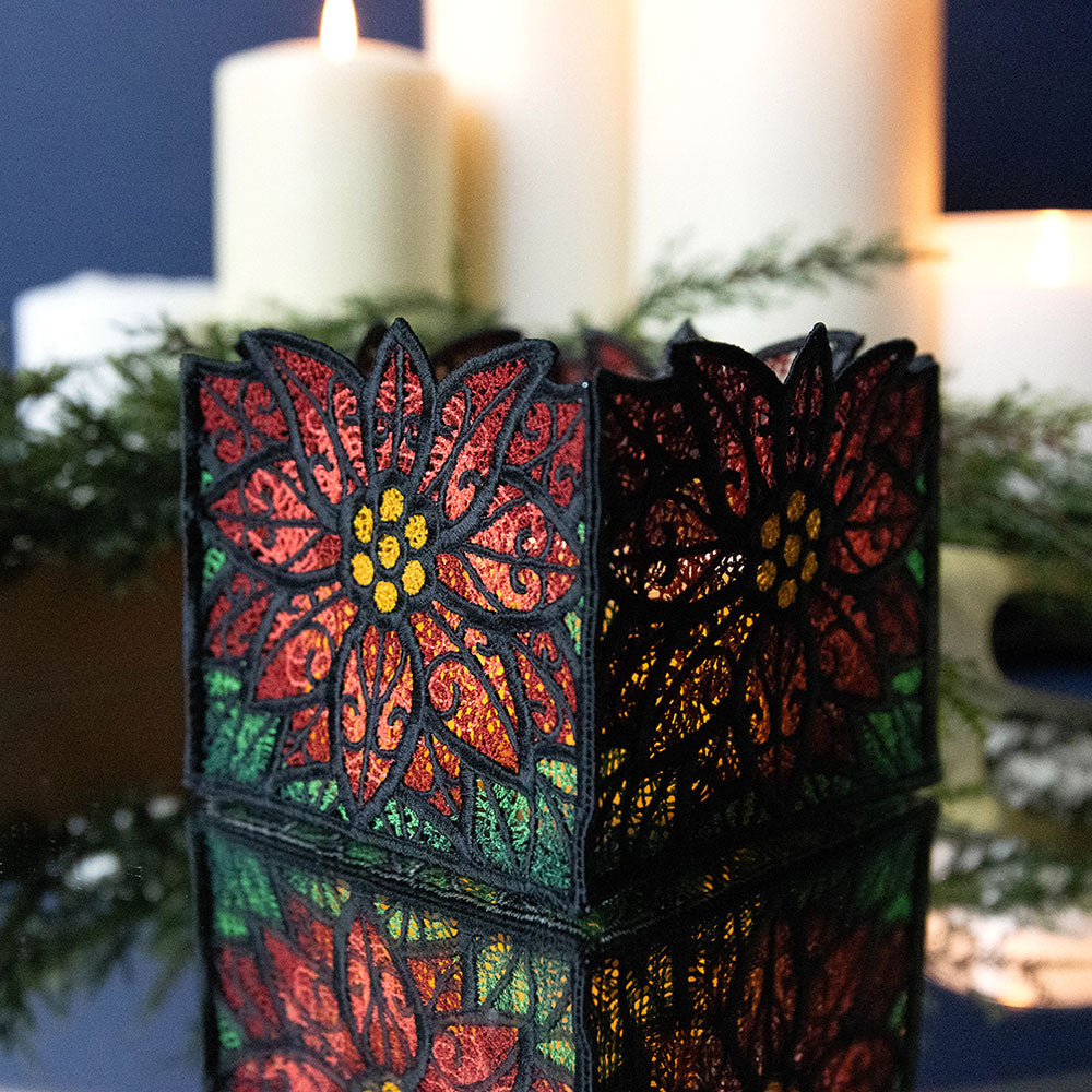 3D Poinsettia Lantern (Lace)