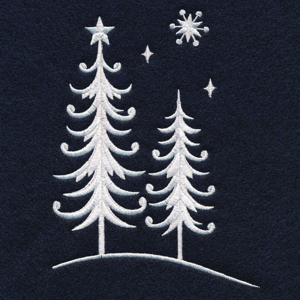 Winter Forest Deer Border Set