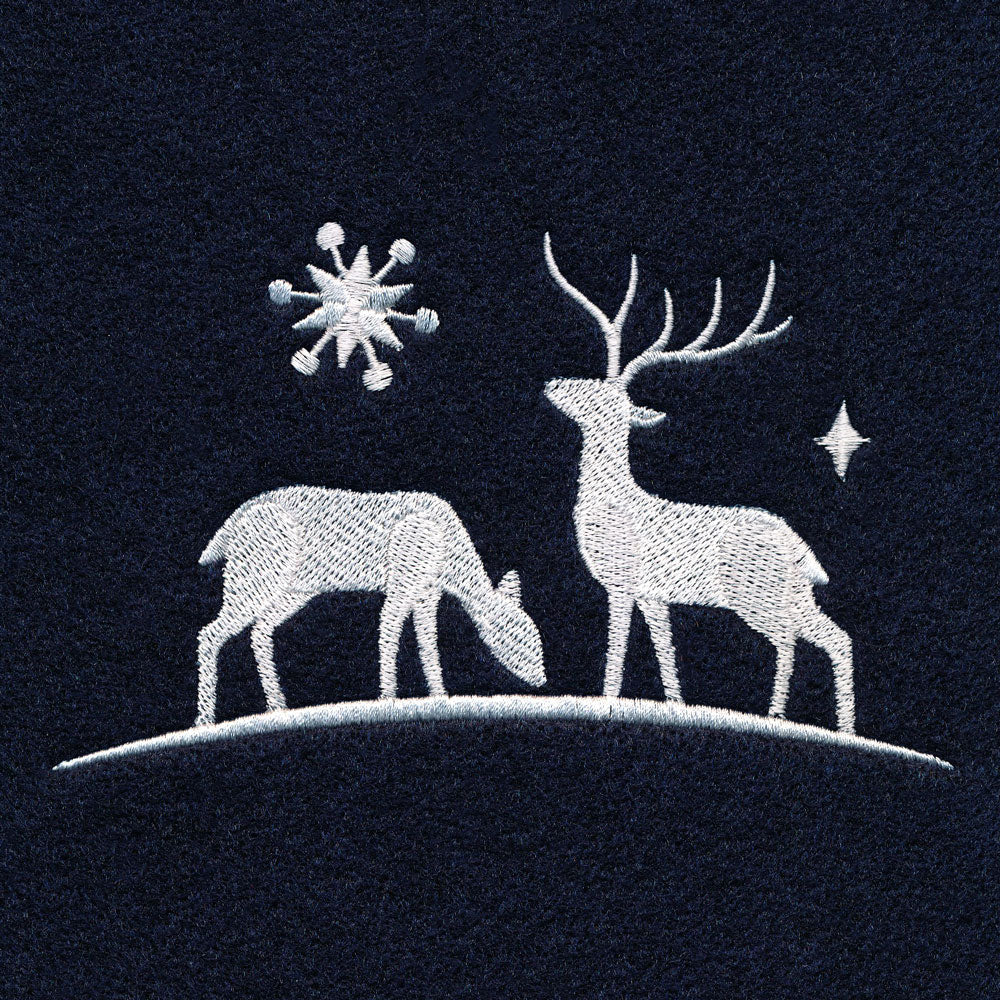 Winter Forest Deer Border Set