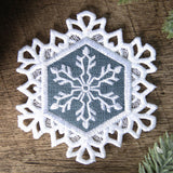 Lace Edge Snowflake Coaster 1 (In-the-Hoop)