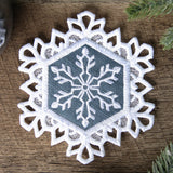 Lace Edge Snowflake Coaster 1 (In-the-Hoop)