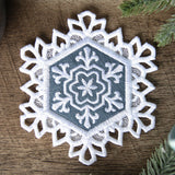 Lace Edge Snowflake Coaster 2 (In-the-Hoop)