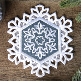Lace Edge Snowflake Coaster 3 (In-the-Hoop)