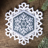 Lace Edge Snowflake Coaster 3 (In-the-Hoop)