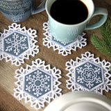 Lace Edge Snowflake Coaster 4 (In-the-Hoop)