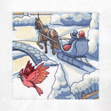 Snowy Winter Cottage Scene