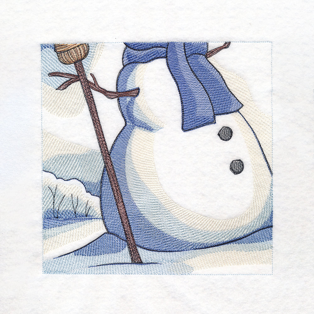 Snowy Winter Cottage Scene