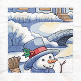 Snowy Winter Cottage Scene