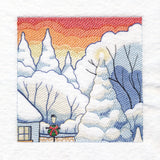 Snowy Winter Cottage Scene