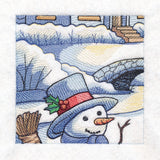 Snowy Winter Cottage Scene