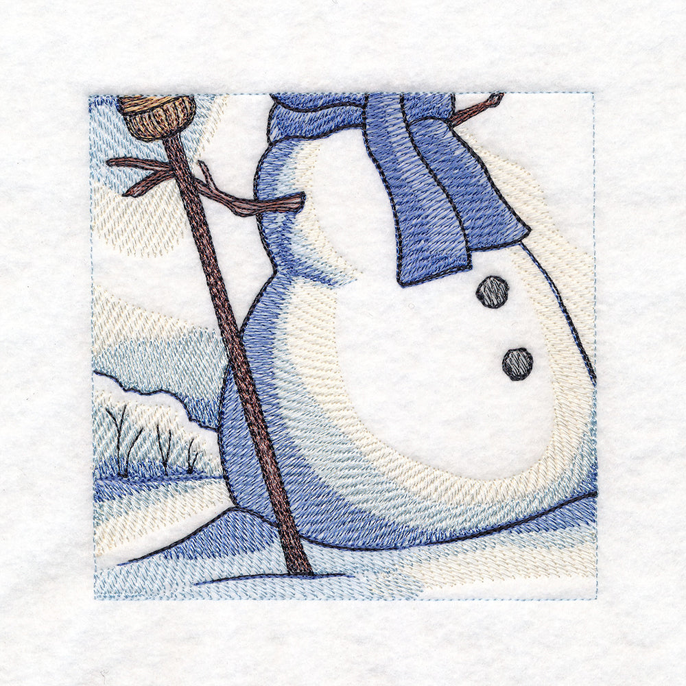 Snowy Winter Cottage Scene