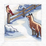 Snowy Winter Cottage Scene