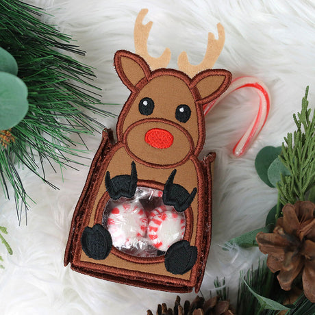 Reindeer Christmas Candy Bag (In-the-Hoop)