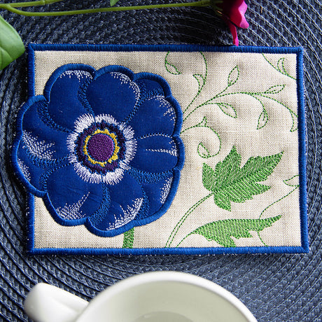 Bloom Mug Rug - Anemone (In-the-Hoop)
