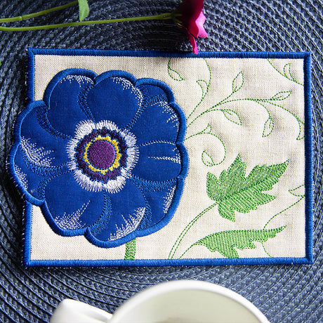 Bloom Mug Rug - Anemone (In-the-Hoop)