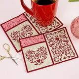Heart Pocket Mug Rug (In-the-Hoop)