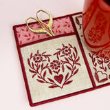 Heart Pocket Mug Rug (In-the-Hoop)