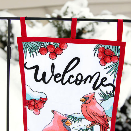 Welcome Cardinal Garden Flag