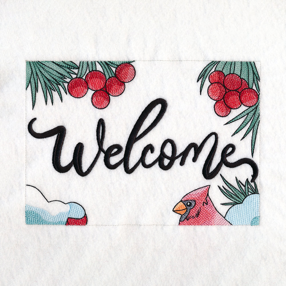 Welcome Cardinal Garden Flag