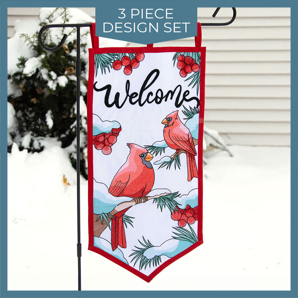 Welcome Cardinal Garden Flag