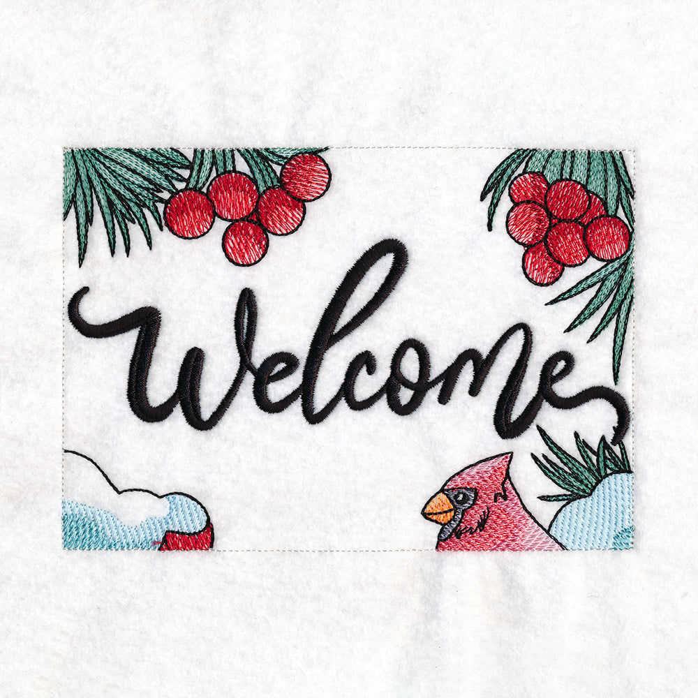 Welcome Cardinal Garden Flag