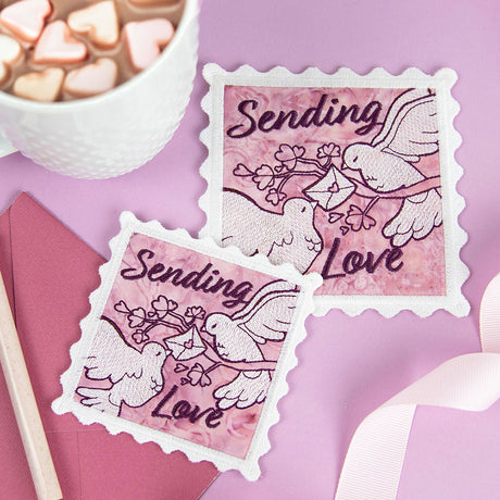 Sending Love Stamp Coaster (In-the-Hoop)