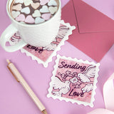 Sending Love Stamp Coaster (In-the-Hoop)
