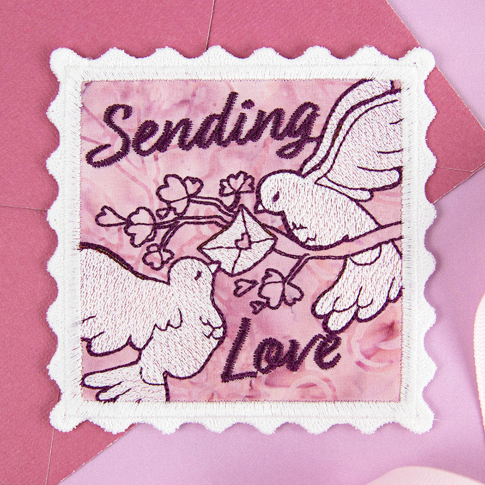 Sending Love Stamp Coaster (In-the-Hoop)