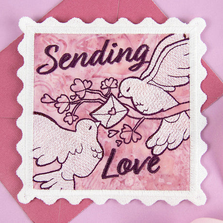 Sending Love Stamp Coaster (In-the-Hoop)