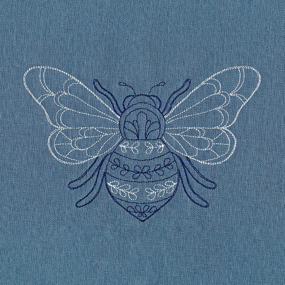 Bee and Blooms Pillow Pair