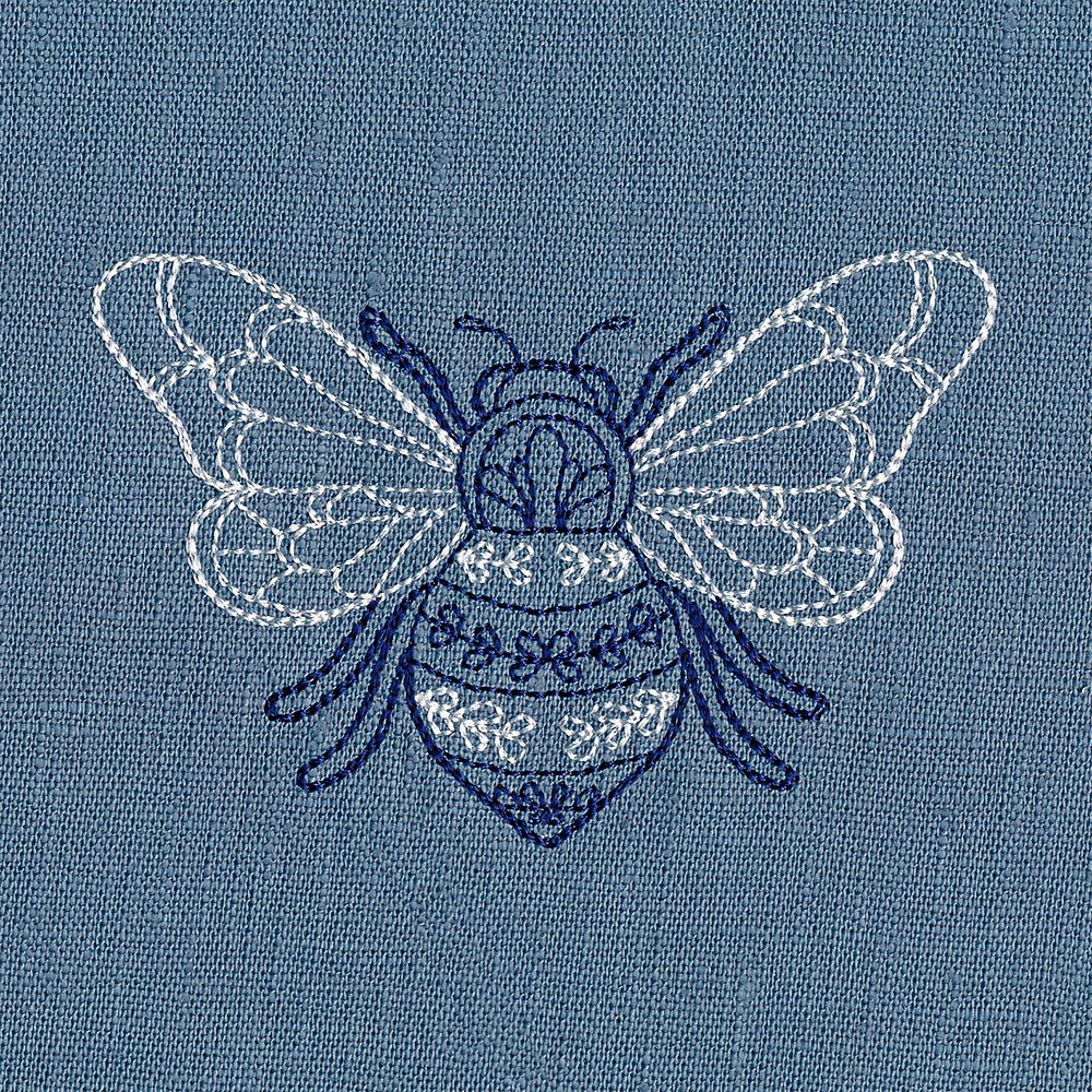 Bee and Blooms Pillow Pair