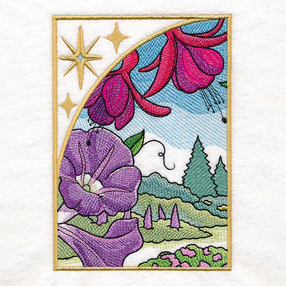 Spring Hummingbirds Panel Scene