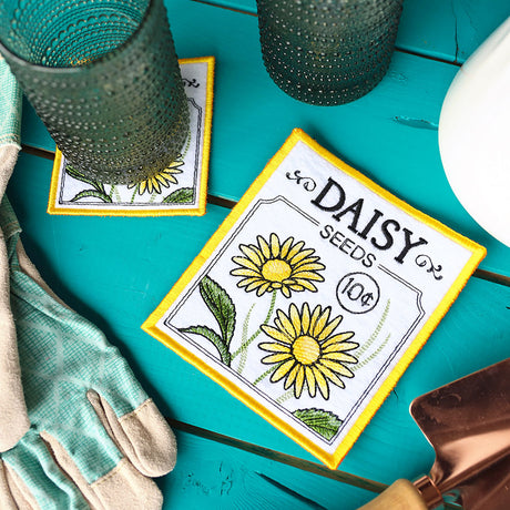 Garden Seed Packet Coaster - Daisy (In-the-Hoop)