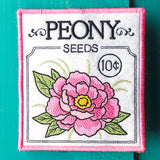 Garden Seed Packet Coaster - Peony (In-the-Hoop)