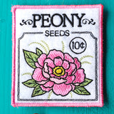 Garden Seed Packet Coaster - Peony (In-the-Hoop)