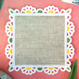 Blank Daisies Scalloped Edge Coaster (In-the-Hoop)