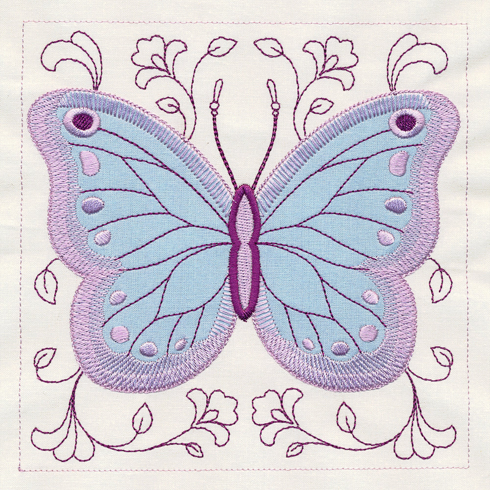 Butterfly and Blooms Quilt Block Set