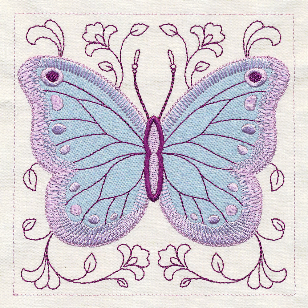 Butterfly and Blooms Quilt Block Set