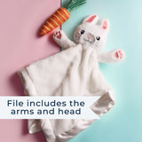 Snuggles and Smiles Stuffed Bunny Blanket Buddy (In-the-Hoop)