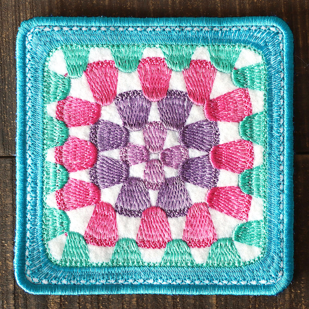 Granny Square Coaster (In-the-Hoop)