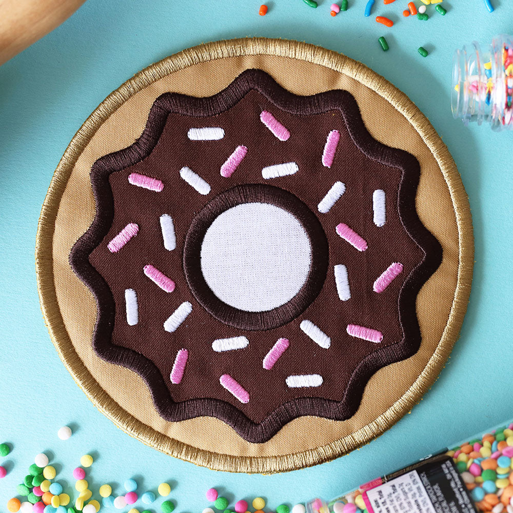 Chocolate Sprinkle Donut Trivet (In-the-Hoop)