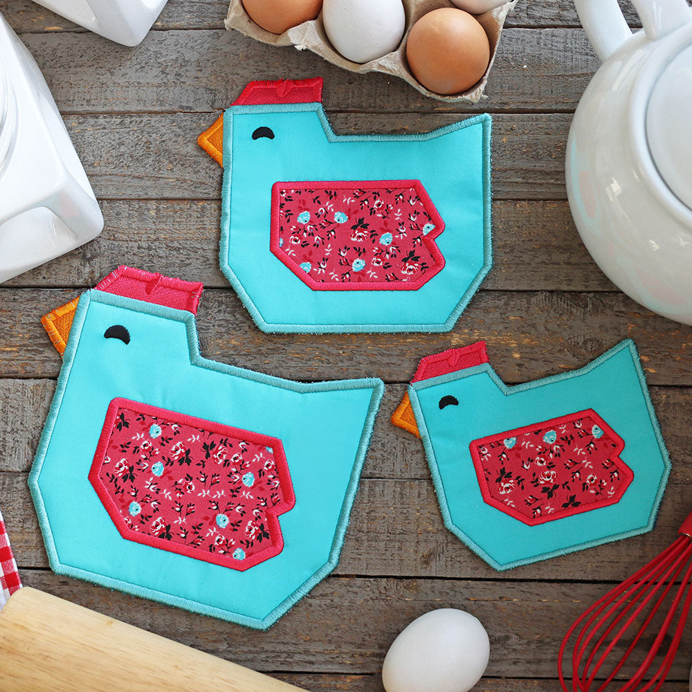 Farmyard Chicken Trivet (In-the-Hoop)