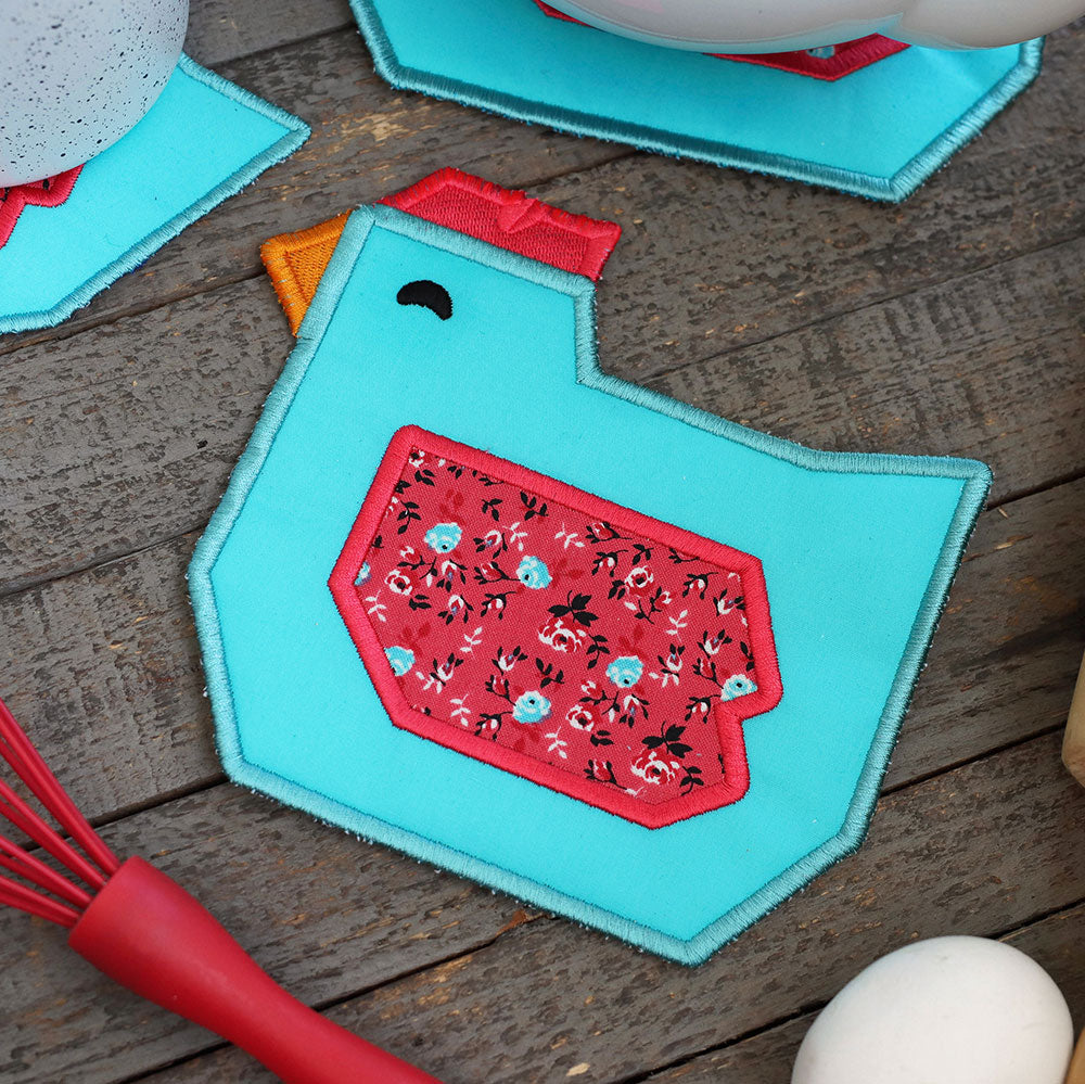Farmyard Chicken Trivet (In-the-Hoop)