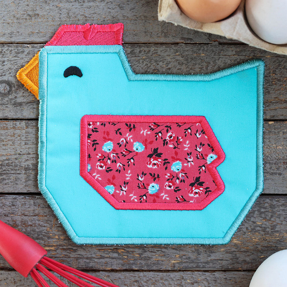 Farmyard Chicken Trivet (In-the-Hoop)