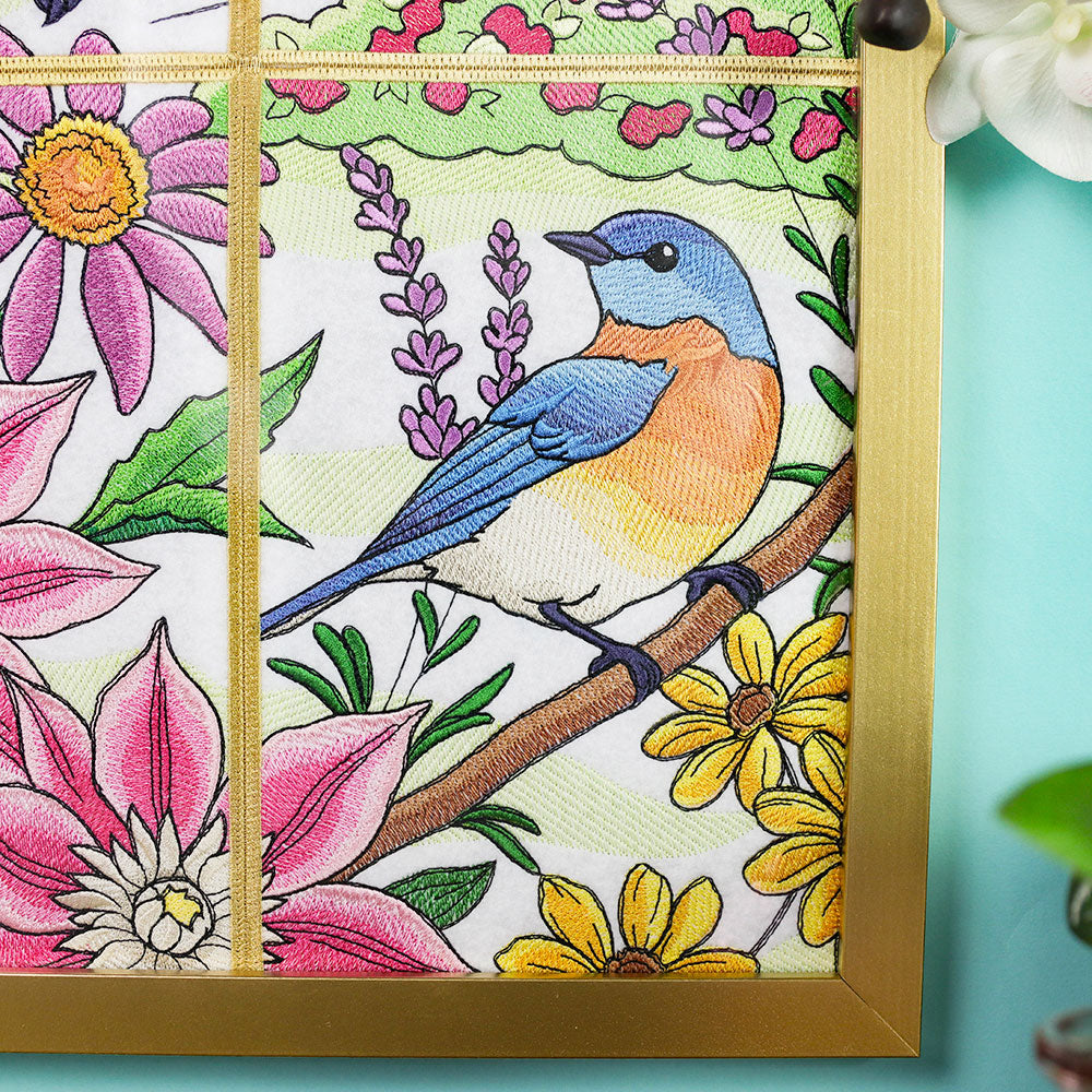 Summer Bluebirds Panel Scene