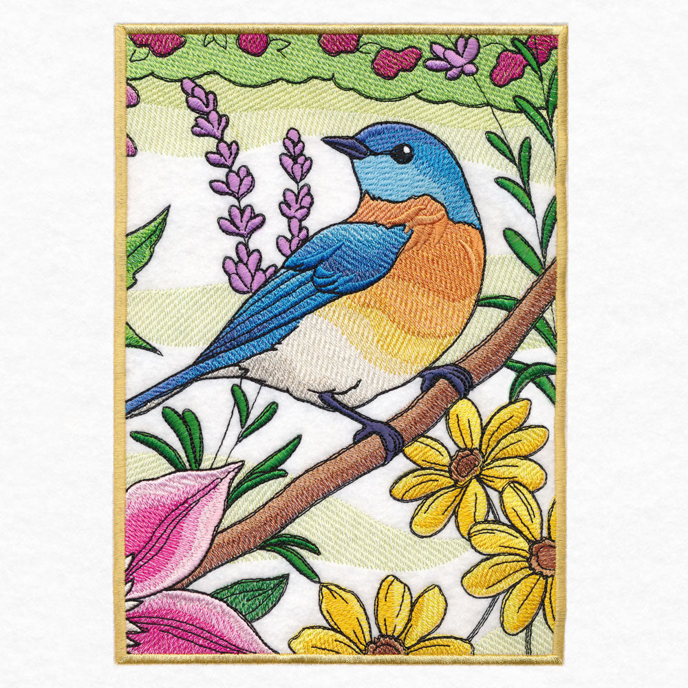 Summer Bluebirds Panel Scene