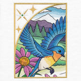 Summer Bluebirds Panel Scene