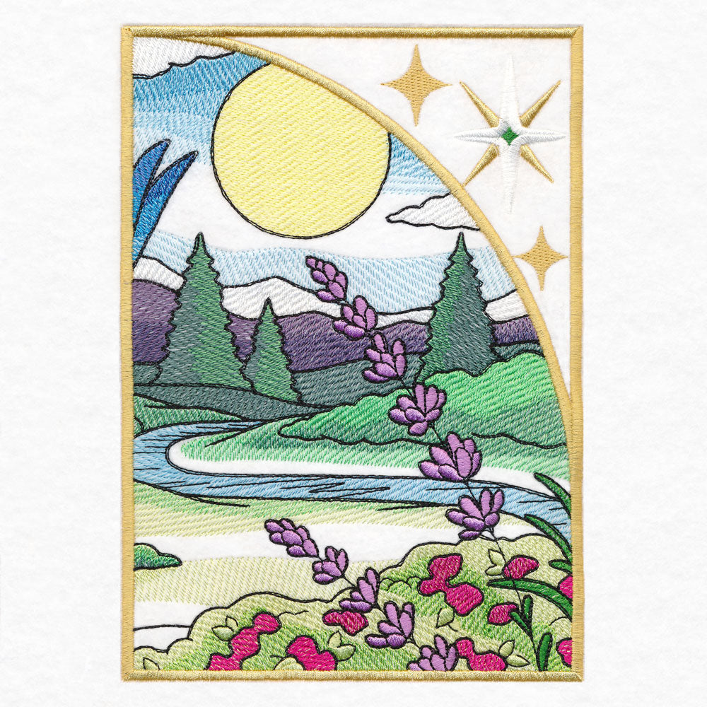 Summer Bluebirds Panel Scene